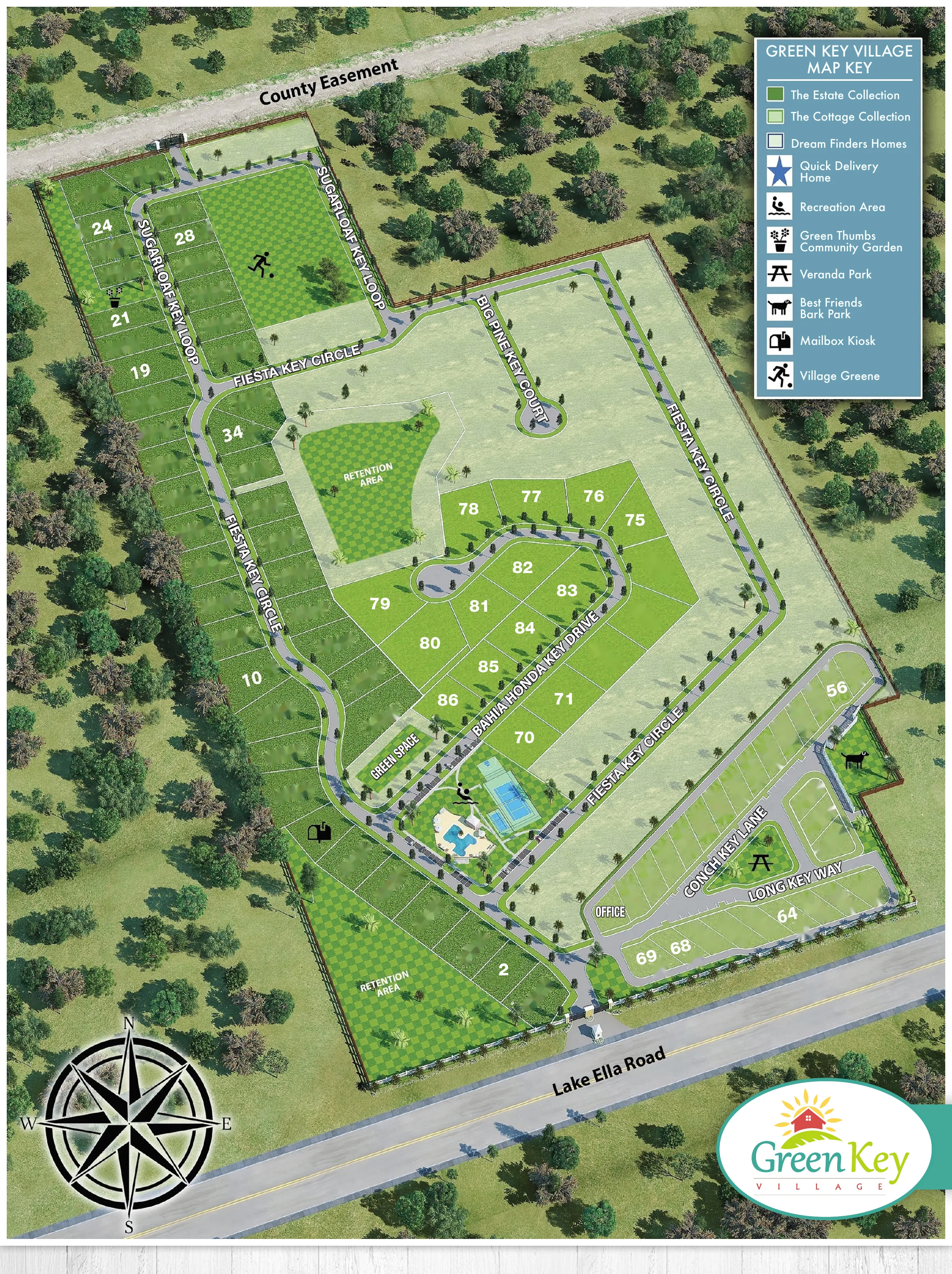 Green Key Village community site map