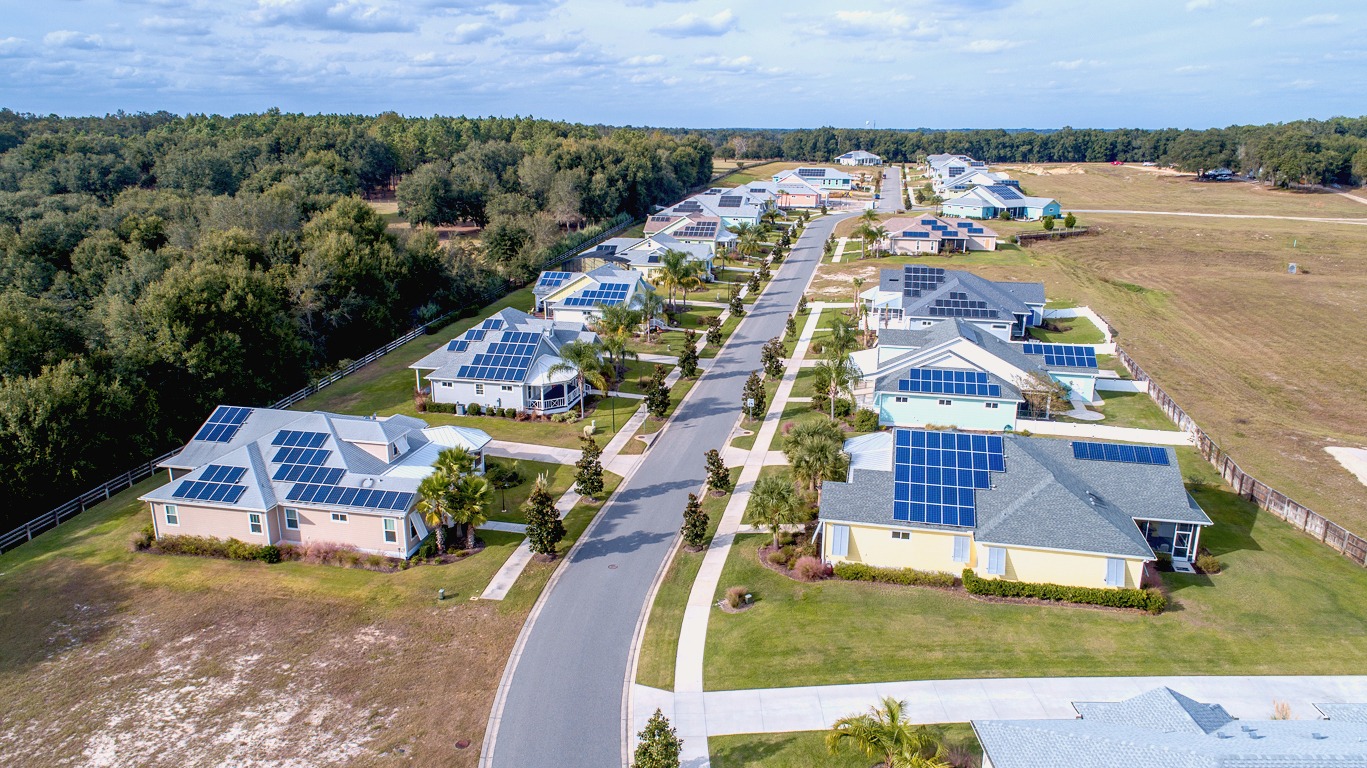 Community with solar panels