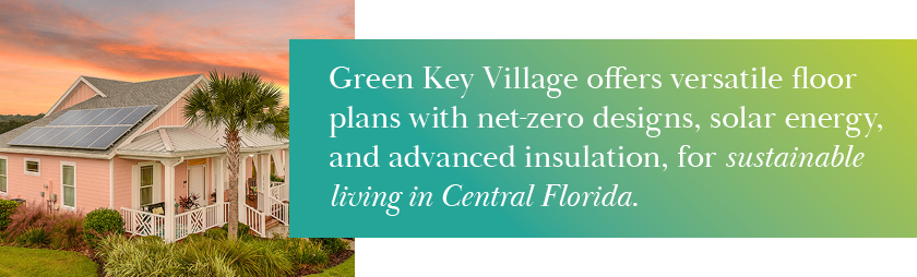 new home in central Florida with a pink exterior by Green Key Village