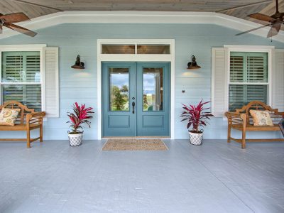 green key home from the outside